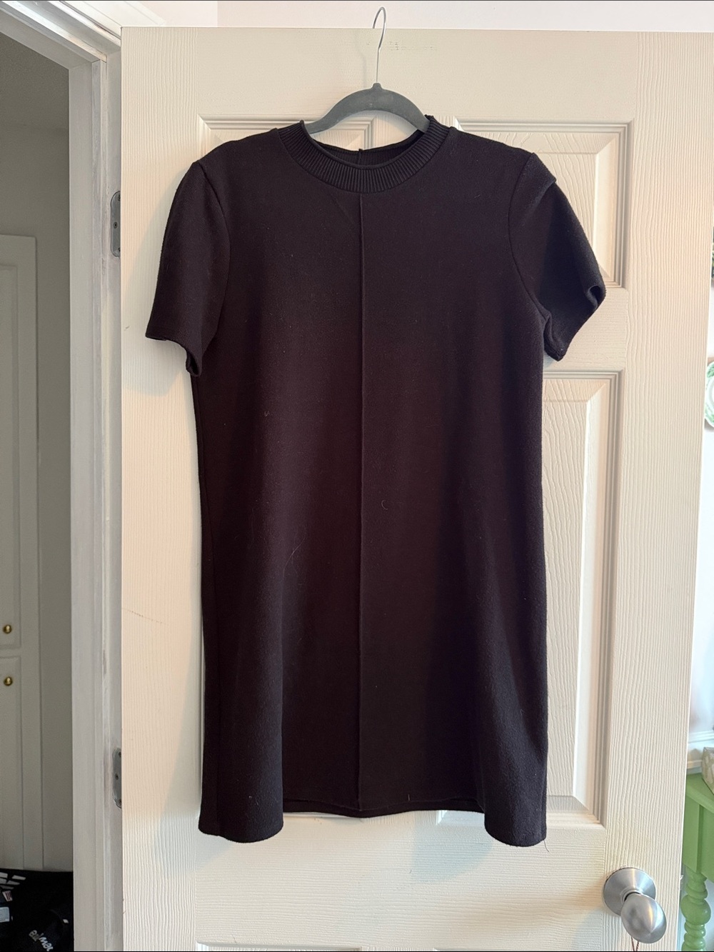 Zara Black Short Sleeve Knit Shift Dress